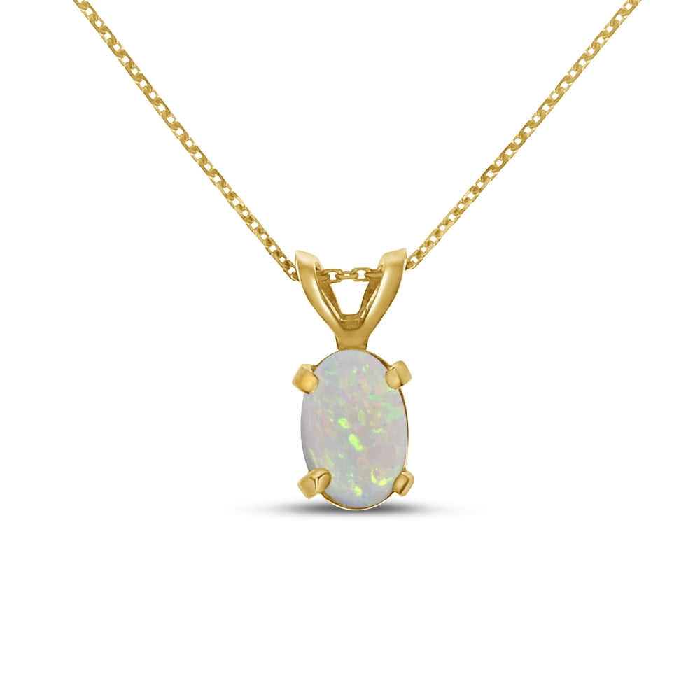 Parle Yellow Gold Natural Light Opal Necklace NNF01FS025-7I | Jewel Smiths  | Oklahoma City, OK